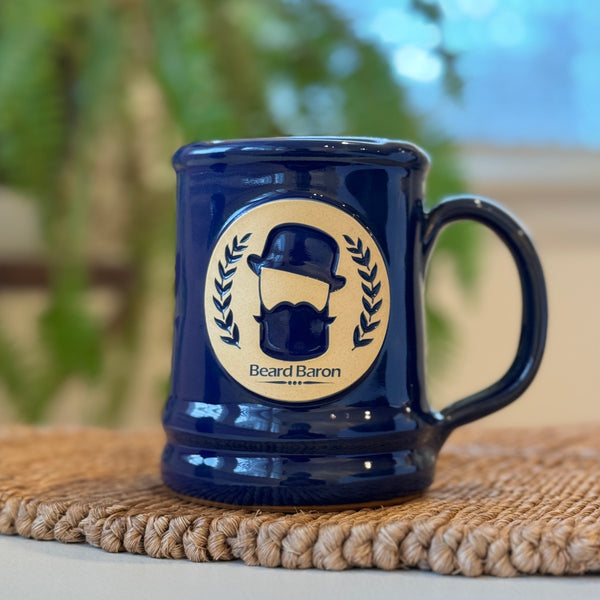 The Beard Baron Mustache Mug with Protector Guard