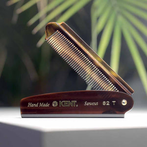 Folding beard and mustache comb 